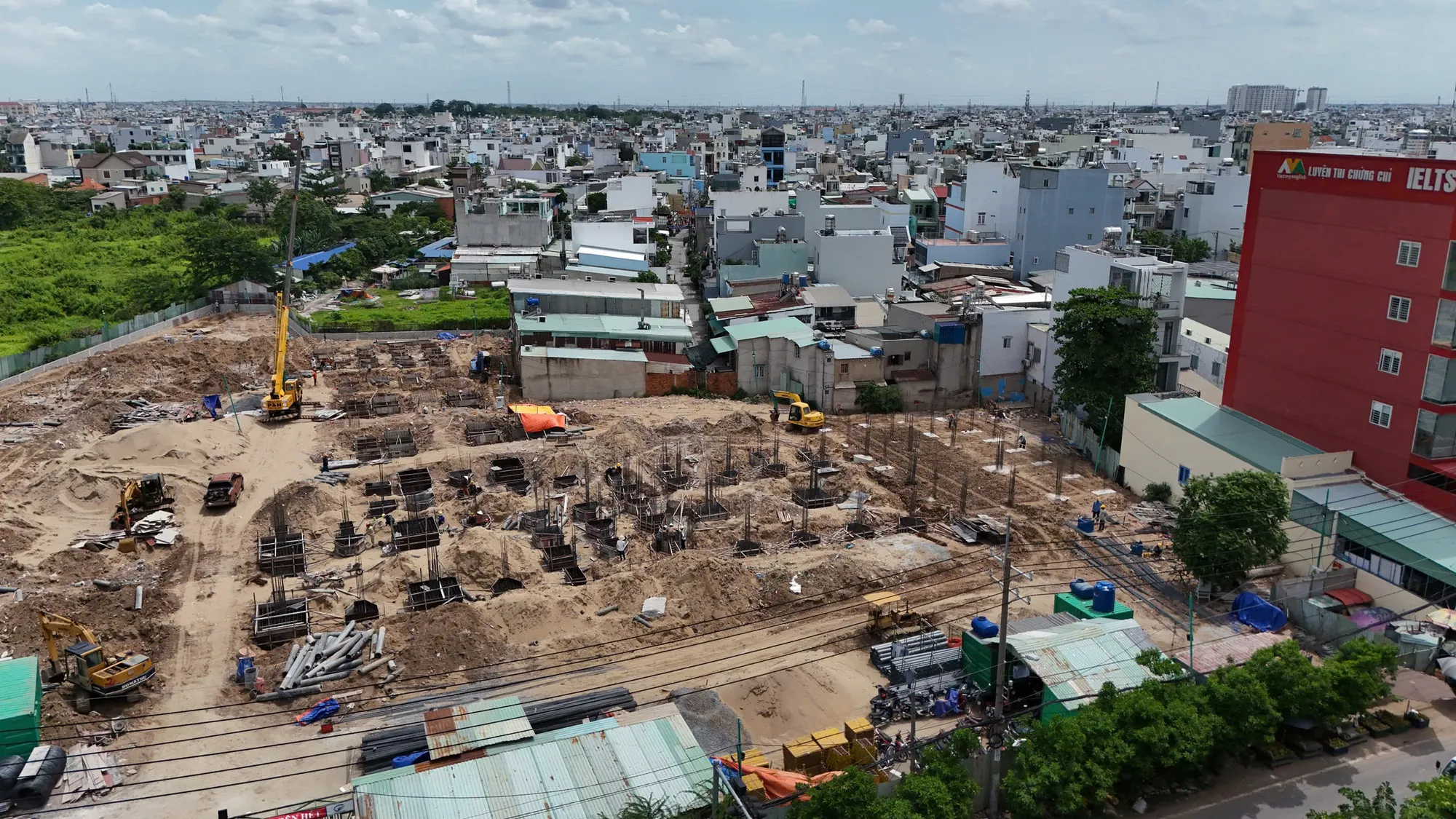 Dự án trường tiểu học Trần Đại Nghĩa đang được xây dựng. trường tiểu học